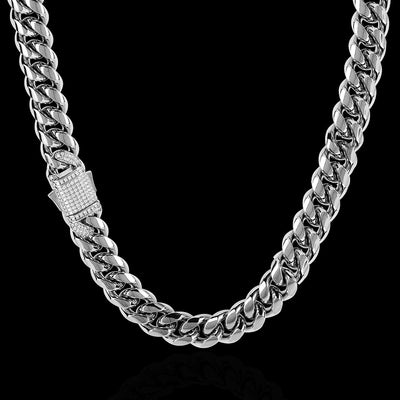 Bling Clasp Stainless Steel Chain Necklace