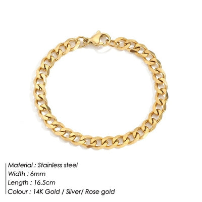 Curb Chain Stainless Steel Bracelet