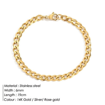 Curb Chain Stainless Steel Bracelet