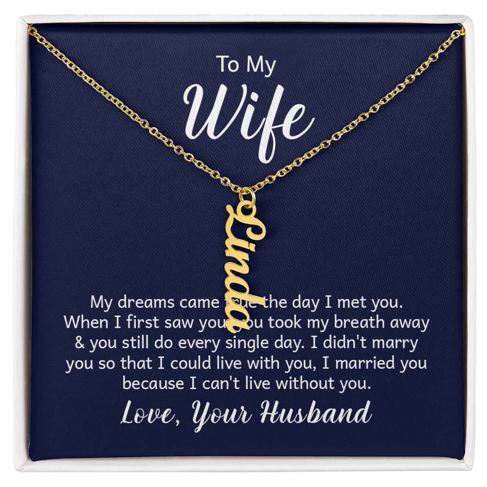 Signature Style: Personalized Vertical Name Necklace