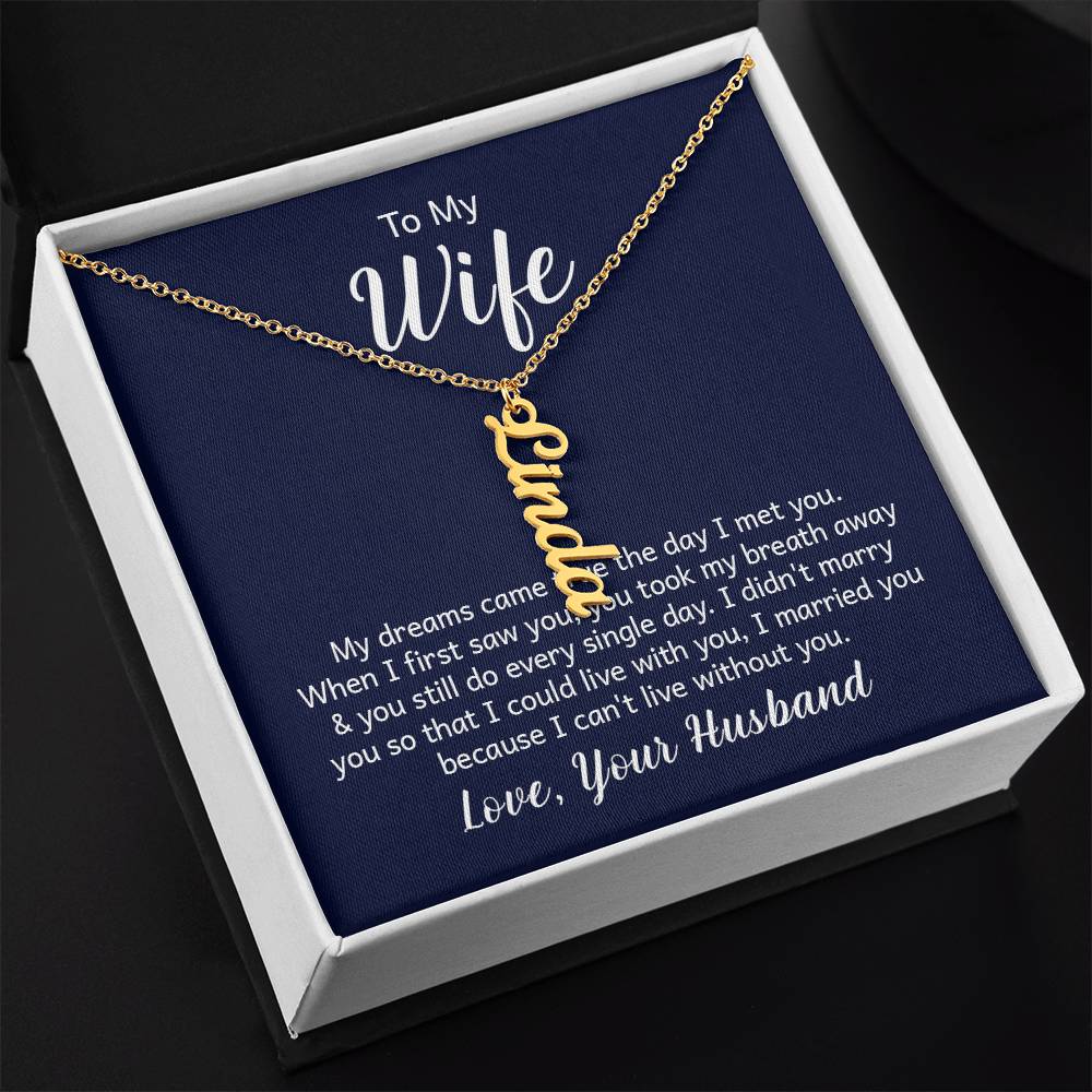 Signature Style: Personalized Vertical Name Necklace