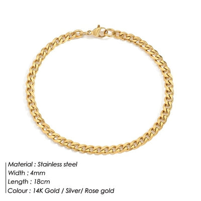 Curb Chain Stainless Steel Bracelet