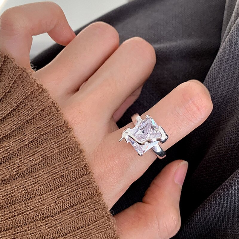 Square Zircon Ring